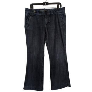 Banana Republic Womens Jeans, Dark Wash Trousers Wide Leg Jeans, Sz 31/12S